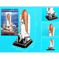 Toys-87 Piece 3D Puzzle Model Kit - Space Shuttle on Launch Pad - Your Source for Gaming Essentials
