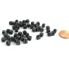 Dice-50 Six Sided D6 5mm .197 Inch Die Small Tiny Mini Miniature Black Dice - Your Source for Gaming Essentials