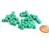 Dice-50 Six Sided D6 5mm .197 Inch Die Small Tiny Mini Miniature Green Dice - Your Source for Gaming Essentials