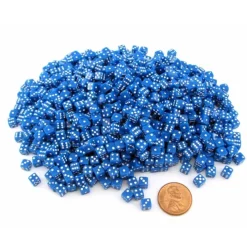 Dice-1000 Six Sided D6 5mm .197 Inch Die Small Tiny Mini Miniature Blue Dice - Your Source for Gaming Essentials
