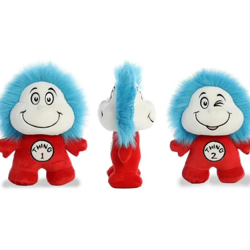 Toys-8.5" Thing 1 & Thing 2 Double Sided Dood Plushie Aurora Licensed Stuffed Plush - Your Source for Gaming Essentials