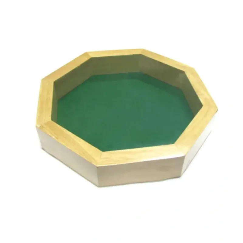 Dice-10" Wood Dice Tray with Green Felt Bottom - Rolling Dice Wooden Tray - Your Source for Gaming Essentials