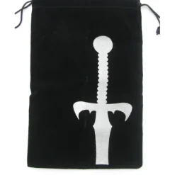 Dice-6.25" x 9" Drawstring Dice Bag: Sword - Your Source for Gaming Essentials