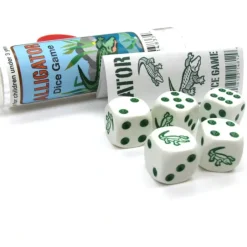 Dice-Alligator Dice Game 5 Dice Set with Travel Tube and Instructions - Your Source for Gaming Essentials
