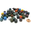 Dice-Bag Of 50 Assorted Loose Speckled 12mm D6 Chessex Dice with Pips - Your Source for Gaming Essentials