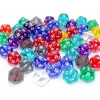 Dice-Bag of 50 Assorted Loose Translucent d20 Dice - Your Source for Gaming Essentials