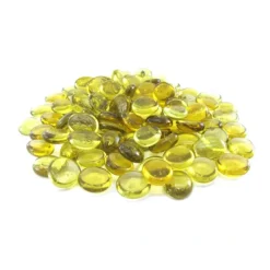 Board Games-Bag of 100 Gaming Glass Stones - Yellow - Your Source for Gaming Essentials