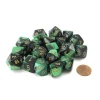 Dice-Bag of 20 Gemini Polyhedral Dice - Black-Green with Gold Numbers - Your Source for Gaming Essentials