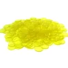 Board Games-Bag of 250 Plastic 19mm Round Sorting Chip Gaming Accessory - Yellow - Your Source for Gaming Essentials