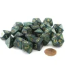 Dice-Bag of 20 Scarab Polyhedral Dice - Jade with Gold Numbers - Your Source for Gaming Essentials