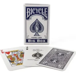 Cards-Bicycle Big Box Blue Playing Cards - 4.5" Wide x 7" Tall Jumbo Deck - Your Source for Gaming Essentials