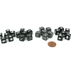 Dice-Blood & Plunder 24 Marker Dice Set - 6 of: Action, Reload, Fatigue & Critical - Your Source for Gaming Essentials
