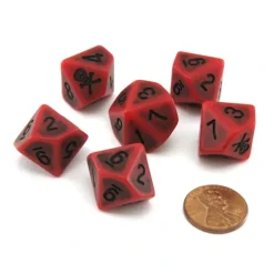 Dice-Blood & Plunder Blood D10 Dice Set - 6 Red 10-Sided Dice - Your Source for Gaming Essentials