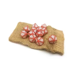 Dice-Blood & Plunder Pack of 12 D10 English Nationality Dice - Red with White - Your Source for Gaming Essentials