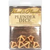 Dice>Blood & Plunder Set of 6 Ivory D10 Dice - Bone White with Skull and Crossbones - Your Source for Gaming Essentials