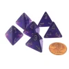 Dice-Borealis 18mm 4 Sided D4 Chessex Dice, 6 Pieces - Royal Purple with Gold - Your Source for Gaming Essentials