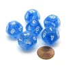 Dice-Borealis 18mm 12 Sided D12 Chessex Dice, 6 Pieces - Sky Blue with White - Your Source for Gaming Essentials