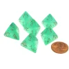 Dice-Borealis 18mm 4 Sided D4 Chessex Dice, 6 Pieces - Light Green with Gold - Your Source for Gaming Essentials