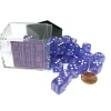 Dice-Borealis 12mm D6 Chessex Dice Block (36 Dice) - Purple with White Pips - Your Source for Gaming Essentials
