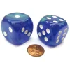 Dice>Borealis 30mm Large D6 Chessex Dice, 2 Pieces - Purple with White Pips - Your Source for Gaming Essentials
