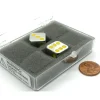 Dice>Box of 2 Zinc Metal Alloy D6 15mm Heavy Dice - Yellow Pips - Your Source for Gaming Essentials