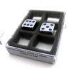 Dice>Box of 2 Zinc Metal Alloy D6 15mm Heavy Dice - Blue Pips - Your Source for Gaming Essentials