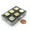 Dice>Box of 6 Zinc Metal Alloy D6 15mm Heavy Dice - Yellow Pips - Your Source for Gaming Essentials