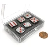 Dice>Box of 6 Zinc Metal Alloy D6 15mm Heavy Dice - Red Pips - Your Source for Gaming Essentials