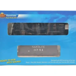 Best Broadway Limited 5158 HO ATSF 4-8-4 Steam Locomotive and Tender #3751 - Your Source for Gaming Essentials Trains