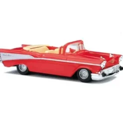 Clearance Busch 45007 HO 1957 Red Chevrolet Bel Air Cabrio Convertible - Your Source for Gaming Essentials Trains