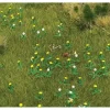 Busch 1220 HO Dandelion Patch - Kit 60 White & 60 Yellow - Your Source for Gaming Essentials Trains