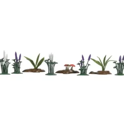 Clearance Busch HO Lupines Ferns & Mushrooms (Pack of 8) - Your Source for Gaming Essentials Trains