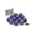 Dice>Case of 12 Deluxe Opaque 16mm Round Edge Dice - Purple with White Pips - Your Source for Gaming Essentials