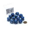 Dice>Case of 12 Deluxe Opaque 16mm Round Edge Dice - Blue with White Pips - Your Source for Gaming Essentials