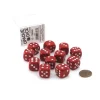 Dice>Case of 12 Deluxe Opaque 16mm Round Edge Dice - Red with White Pips - Your Source for Gaming Essentials