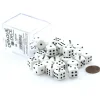 Dice>Case of 36 Deluxe Opaque Small 12mm Round Edge Dice - White with Black Pips - Your Source for Gaming Essentials