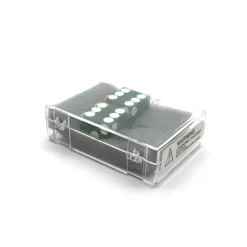 Dice>Case of 2 Large 19mm Transparent Non-Precision Dice - Green with White Pips - Your Source for Gaming Essentials