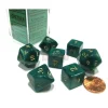 Dice>Cheater's Polyhedral 7-Dice Chessex Set - Pearlescent Green with Gold Numbers - Your Source for Gaming Essentials