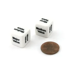 Dice>Chessex Custom Engraved 16mm D6 RPG Dice - Treasure Value Dice (2) - Your Source for Gaming Essentials