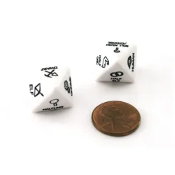 Dice>Chessex Custom Engraved 16mm D8 RPG Dice - 3rd Edition Race Dice (2) - Your Source for Gaming Essentials