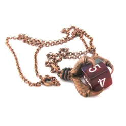 Dice>Chessex Jewelry Dice Pendant Necklace with Old Copper Finish - Holds a D6 Die - Your Source for Gaming Essentials