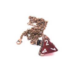 Dice>Chessex Jewelry Dice Pendant Necklace with Old Copper Finish - Holds a D4 Die - Your Source for Gaming Essentials