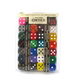 Dice>Chessex Opaque and Translucent Dice Color Reference Packet - 26 Various Colors - Your Source for Gaming Essentials