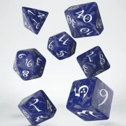 Dice>Classic RPG 7 Piece Polyhedral Dice Set - Colbalt with White Numbers - Your Source for Gaming Essentials