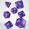 Dice>Classic Runic 7 Piece Polyhedral Dice Set - Purple & White - Your Source for Gaming Essentials