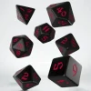 Dice>Classic Runic 7 Piece Polyhedral Dice Set - Black & Red - Your Source for Gaming Essentials