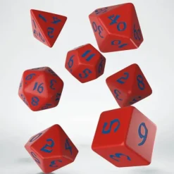 Dice>Classic Runic 7 Piece Polyhedral Dice Set - Red & Blue - Your Source for Gaming Essentials