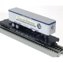 Sale Con-Cor 9421 HO Baltimore & Ohio 54' Flatcar with 40' Trailer #8000 - Your Source for Gaming Essentials Trains