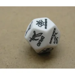 Dice>Custom Engraved 19mm D12 RPG D&D Dice - 3rd Edition Class White Dice - Your Source for Gaming Essentials
