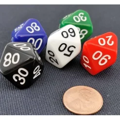 Dice>D10 'Decades' 00-90 Skew Dice - Choose Your Color - Your Source for Gaming Essentials